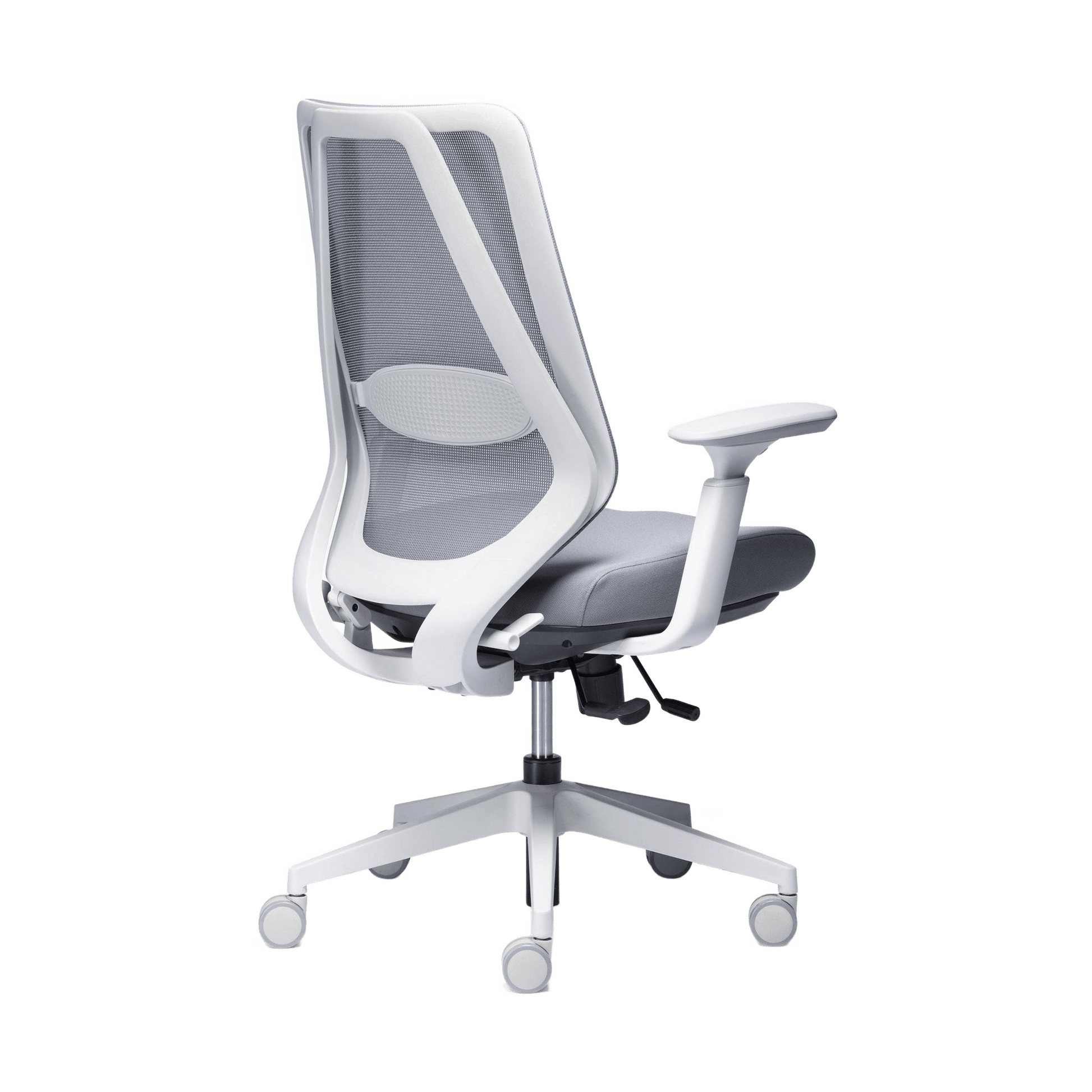 Voka White Grey Task Chair Without Arms - Office Furniture Company