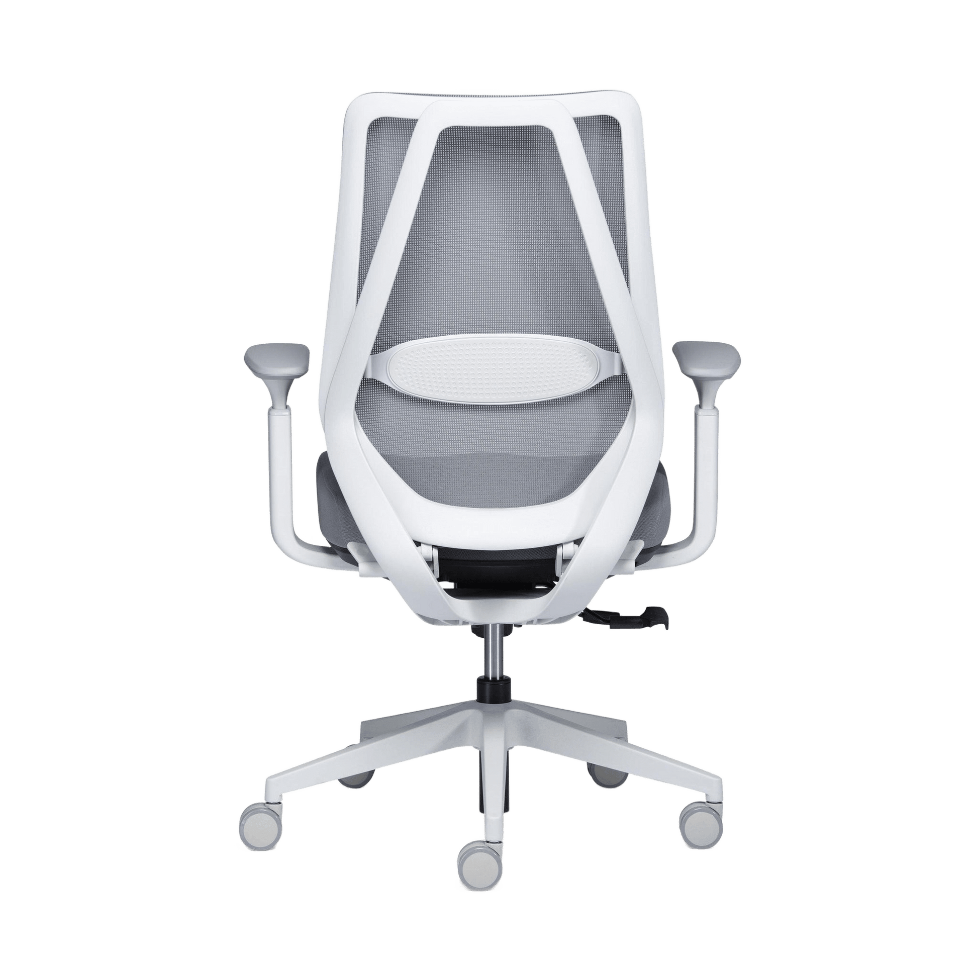 Voka White Grey Task Chair Without Arms - Office Furniture Company