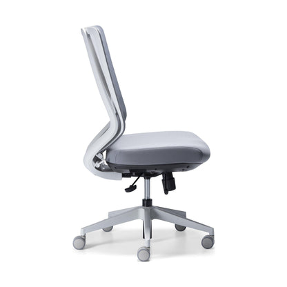 Voka White Grey Task Chair Without Arms - Office Furniture Company
