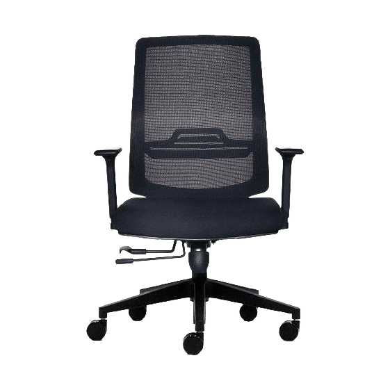 Volt Mesh Office Chair Adjustable Arms Black Plastic Base