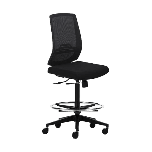 Volt Mesh Office Drafting Chair None / Black Plastic Base