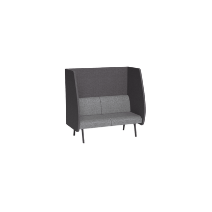 Willow 2 Seater Wrap Around Booth Grey Charcoal Fabric (Vista)