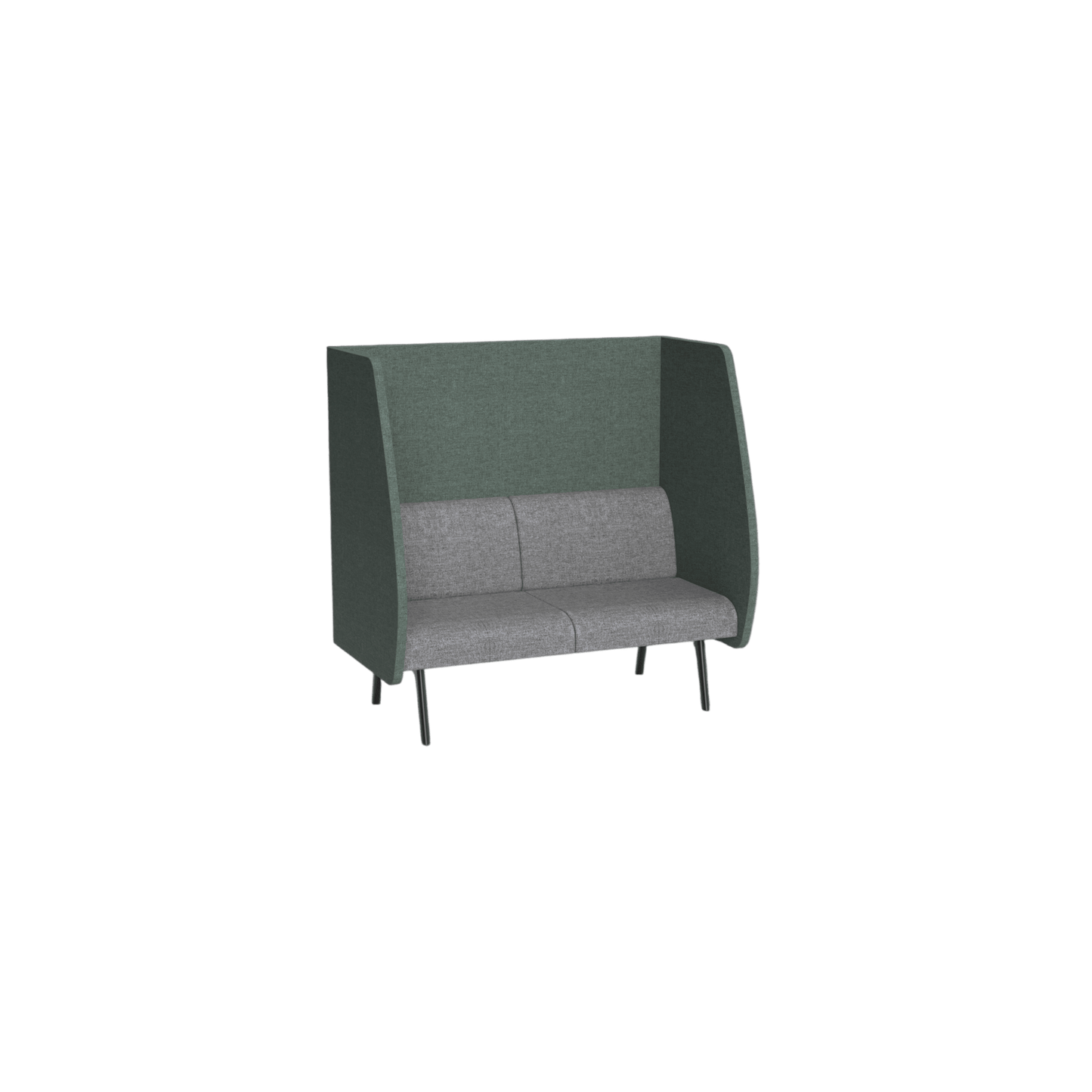 Willow 2 Seater Wrap Around Booth Green Kelly (Vista)