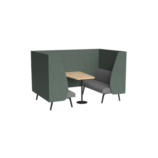 Willow 4 Seater Wrap Around Booth Green Kelly (Vista)