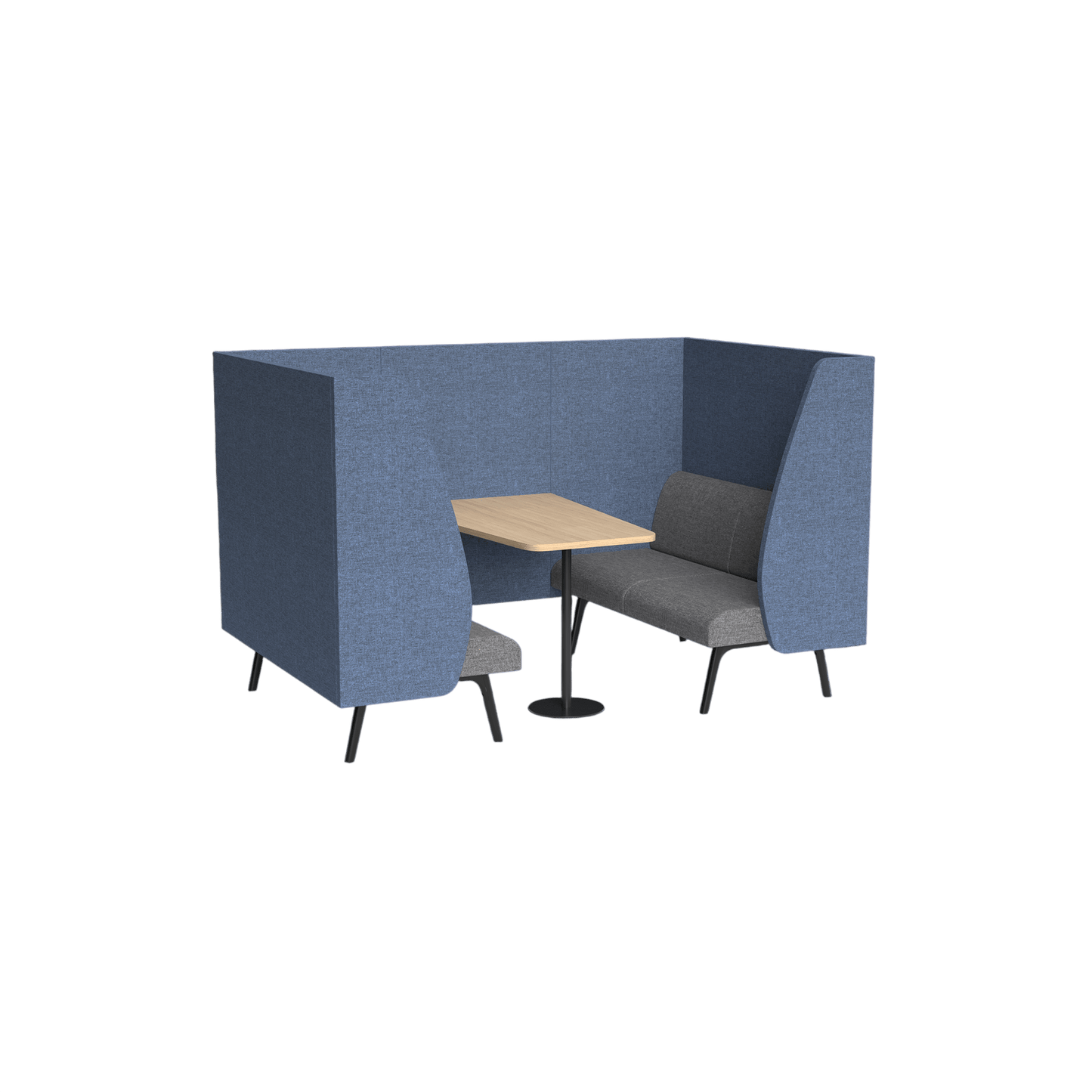 Willow 4 Seater Wrap Around Booth Blue Niagara (Vista)