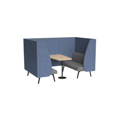 Willow 4 Seater Wrap Around Booth Blue Niagara (Vista)
